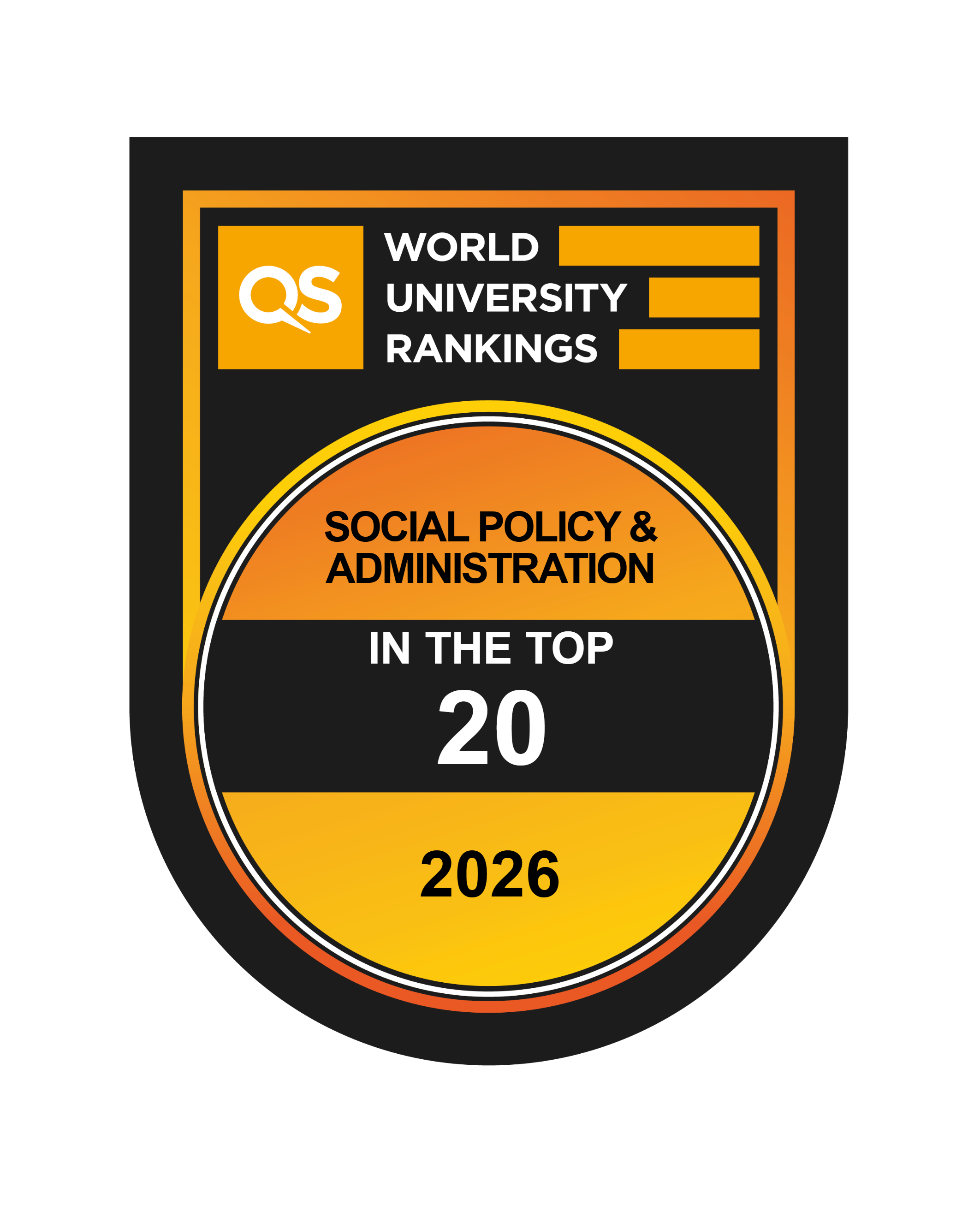 Social Policy as top 20 subject in the world
